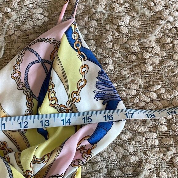 Blue Blush Women's Chain Romper Wrap Skort Front Backless Large Pink Size Large - Picture 7 of 9